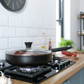 Habitat 28cm Non Stick Aluminium Saute Pan with Lid