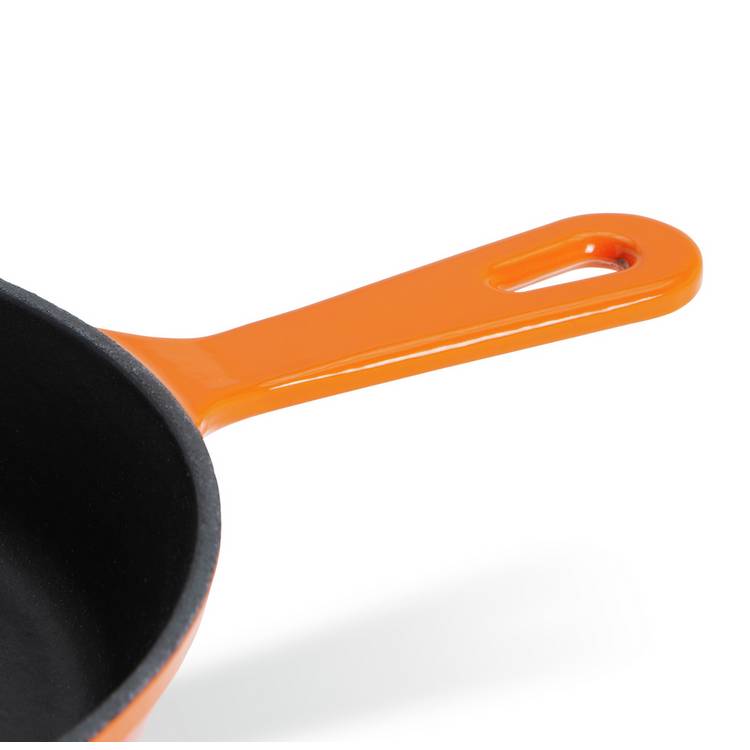 Habitat 19.5cm Cast Iron Frying Pan - Orange
