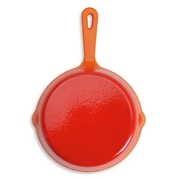 Habitat 19.5cm Cast Iron Frying Pan - Orange