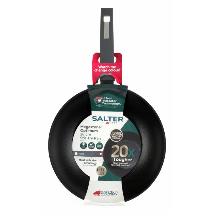 Salter Megastone Optimum 28cm Aluminium Stir Fry Pan