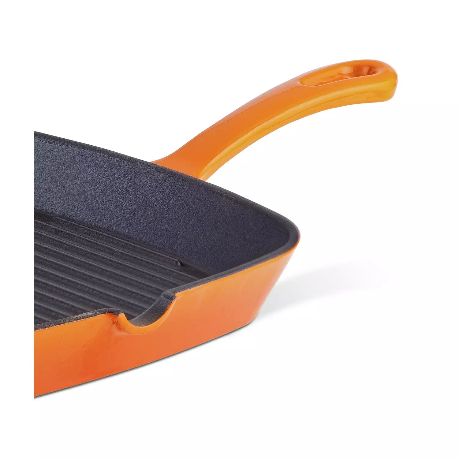 Habitat 23cm Cast Iron Griddle Pan - Orange
