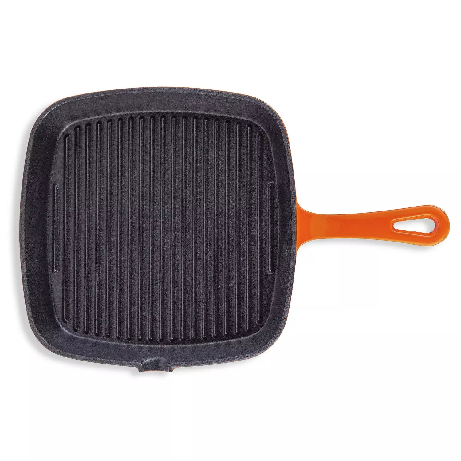 Habitat 23cm Cast Iron Griddle Pan - Orange
